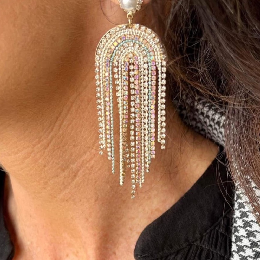 Matilda jane /good hart brand Elegant Gold and Silver Dangle Earrings